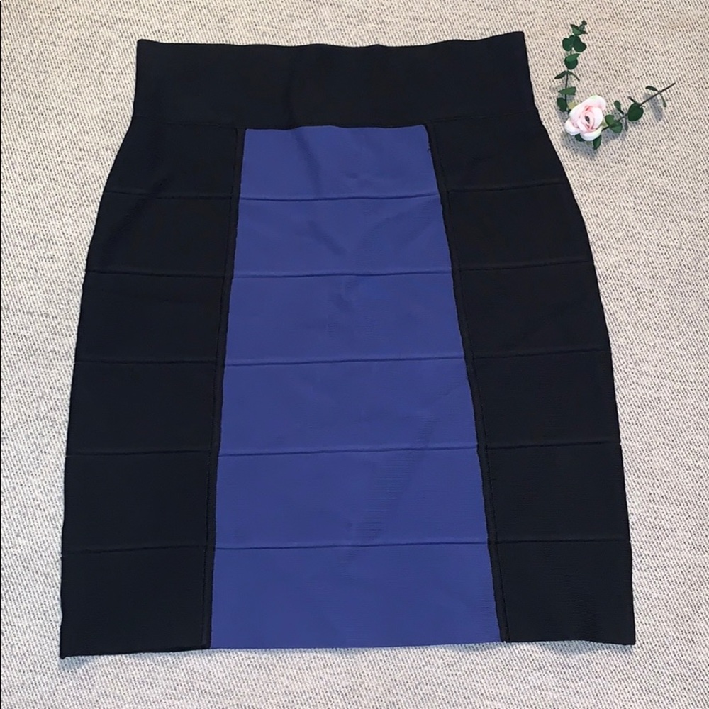 NWOT BCBGMAXAZRIA two toned bandage pencil skirt